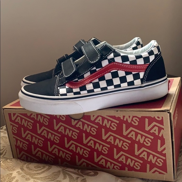 Vans Other - Checkerboard Black/Red Old Skool Vans